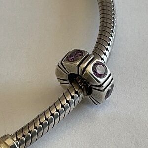 Pandora Silver Bracelet with Purple Accents